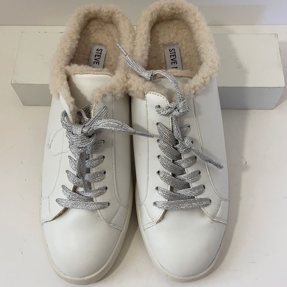 Steve Madden Alka fleece sneakers white Sherpa 9 - Picture 4 of 16